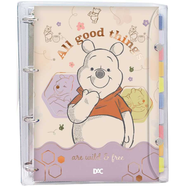 Caderno Argolado Universit Rio Cristal Fls Pooh Dac Na