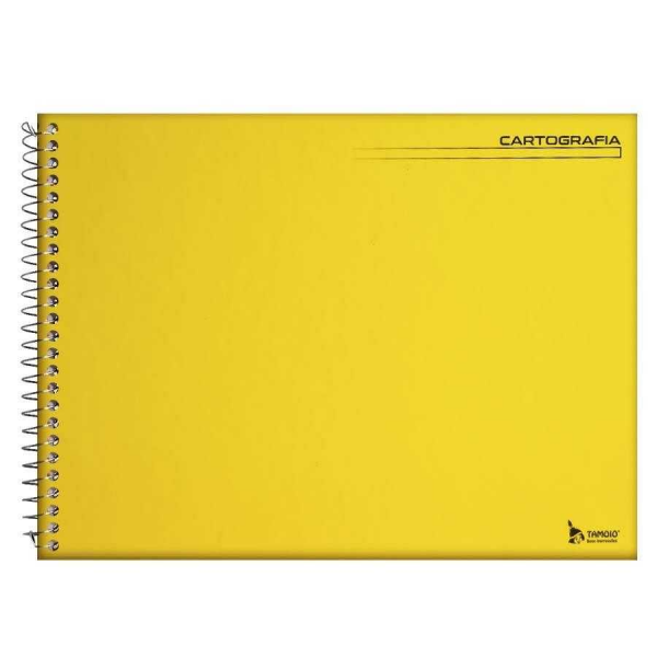 Caderno Espiral Cartografia E Desenho Capa Dura Fls Amarelo Tamoio