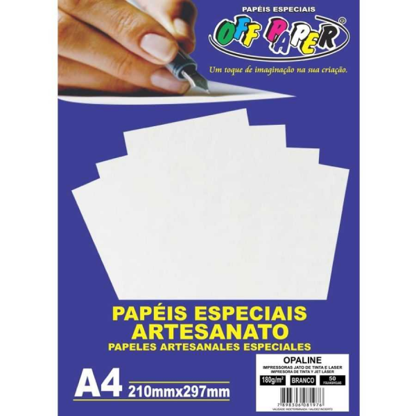 Papel Opaline A G C Fls Branco Off Paper Na Papelaria Art Nova