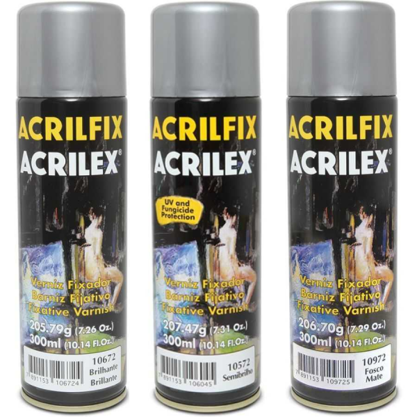 Verniz Fixador Spray Acrilfix 300ml Acrilex Na Papelaria Art Nova