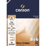 Bloco para Desenho A2 Croquis Papel Manteiga 40g c/50 Fls Canson