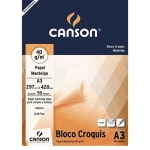 Bloco para Desenho A3 Croquis Papel Manteiga 40g c/ 50 Fls Canson