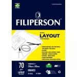 Bloco para Desenho A4 Branco 63g c/50 Fls c/ Margem Filiperson