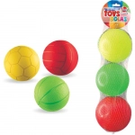 Bola de Borracha Nº03 Toys Bolas Mini pct c/03 Unid. Lider 610