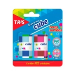 Borracha Tris Cube Sortidas c/2 Unid 690759