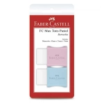 Borracha Capa Plástica Faber Castell FC Max Pequena Pastel c/2 Unid SM/7024MAR