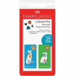 Borracha Faber Castell Pets Verde e Azulc/2 Unid SM/7024PETVA