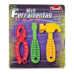 Brinquedo Faz de Conta Ferramentas Plásticas c/03 Pçs Usual Plastic