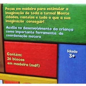 Brinquedo para Montar Blokitos de Madeira 26 Peças Pais e Filhos – Livraria  e Papelaria Nobel