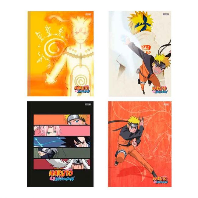 Caderno de Desenho Personalizado 48 Fls Naruto Shippuden