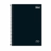 Caderno Espiral 1/4 (pequeno) Capa Dura 160 Fls Preto Zip Tilibra 351458