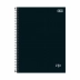 Caderno Espiral 1/4 (pequeno) Capa Dura 80 Fls Preto Zip Tilibra 351440