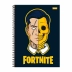 Caderno Espiral 1/4 (pequeno) Capa Dura 80 Fls Fortnite Foroni 