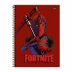 Caderno Espiral 1/4 (pequeno) Capa Dura 80 Fls Fortnite Foroni 