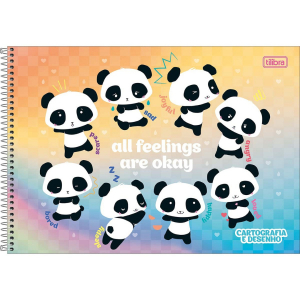 Caderno Cartografia & Desenho Panda Lovely Friend - Tilibra