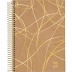 Caderno Espiral Colegial Capa Dura 1 Matéria 80 Fls Kraft Gold Jandaia 71145