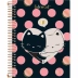 Caderno Espiral Colegial Capa Dura 10 Matérias 160 Fls Cute Cat Cadersil