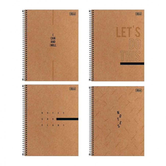 Caderno Espiral Univ Capa Dura 1x1 80 Fls Kraftwork Tilibra Na Papelaria Art Nova 7595