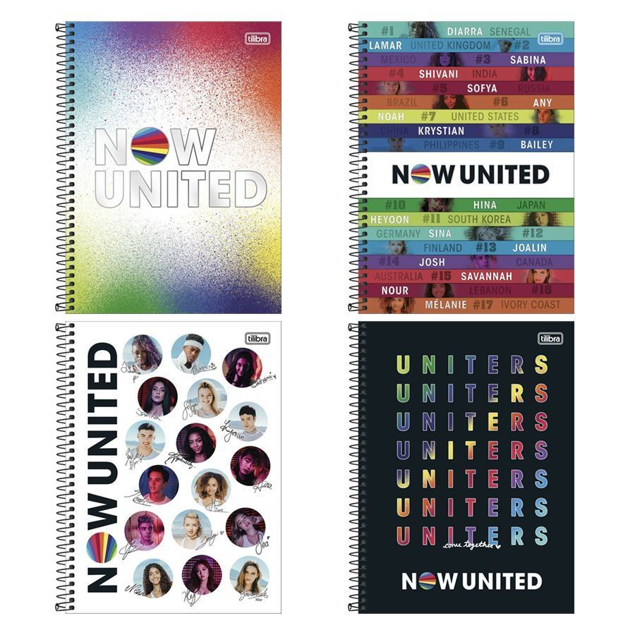 Caderno Espiral Univ Capa Dura 1 Matéria 80 Fls Now United Tilibra Na Papelaria Art Nova 4350