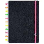 Caderno Inteligente Lets Glitter 80 Fls Grande Neon Black