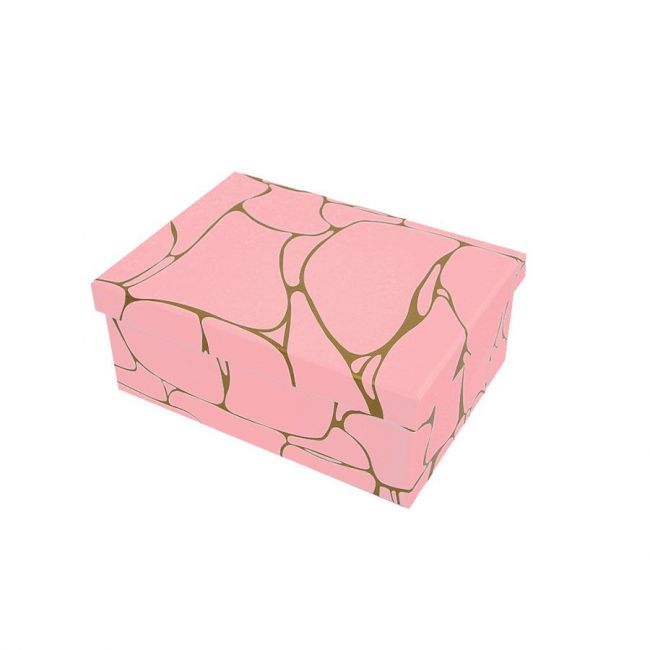 Caixa para Presente Cartonada Retangular 31 x 23,5 x 13,5cm Rosa VMP