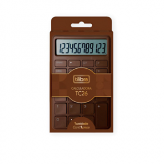 Calculadora Mesa 12 Digitos TC26 Chocolate Tilibra