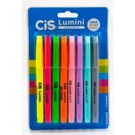 Caneta Marca Texto Cis Lumini Neon e Pastel c/8 Unid