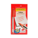 Caneta Esferográfica Faber Castell Trilux Média Vermelha 032/VM cx 50 Unid