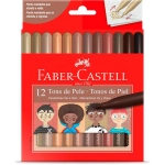 Caneta Hidrográfica 12 Cores Faber Castell Vai e Vem Tons de Pele 15.0112VVCCZF