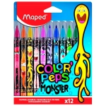 Caneta Hidrográfica 12 Cores Maped Color Peps Monsters 845400