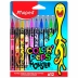 Caneta Hidrográfica 12 Cores Maped Color Peps Monsters 845400