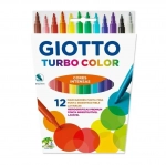 Caneta Hidrográfica 12 Cores Turbo Color Giotto 71400BR