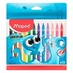 Caneta Hidrográfica 12 Cores Maped Color Peps Ocean Polvo 845912