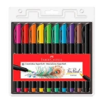 Caneta Pincel Brush Super Soft Estojo c/10 Cores Faber-Castell 150710SOFT