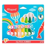 Caneta Hidrografica Jumbo 12 Cores Maped Color Peps 846020