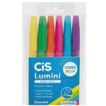 Caneta Marca Texto Cis Lumini Neon Estojo c/6 Unid