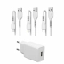 Carregador USB Bivolt com Cabo Branco VQ-T110 Letron