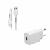 Carregador USB Bivolt com Cabo Branco VQ-T110 Letron