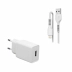 Carregador USB Bivolt com Cabo Branco VQ-T110 Letron