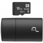 Pen Drive 16GB 2 em 1 Leitor USB + Cartão de Memória Multilaser