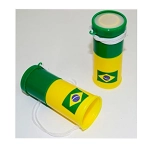 Corneta Plastica Brasil Pequena Verde/Amarela 