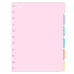 Divisória para Caderno Disco Universitário 6 Divisões Académie Pastel Tilibra 342068