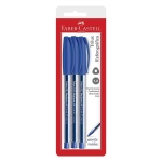 Caneta Esferográfica Faber Castell Trilux Média Azul c/3 Unid SM/032AZ