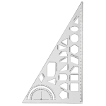 Esquadro Acrílico Geométrico 30 x 60º Cristal Maxcril