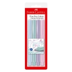 Caneta Hidrográfica Faber Castell Fine Pen 0,4mm Pastel Estojo c/4 cores FPB/TPZF