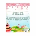 Faixa Decorativa Feliz Aniversario Ban Papel Gliter Prata Br Festas MOIMB000725