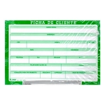 Ficha de Cliente 102mm X 153mm 4x6 c/100 Verde Tamoio 01215