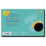 Ficha Quadriculada Nº3 127 x 203mm 5x8 c/50 Preto Credeal 276747