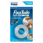 Fita Adesiva Dupla Face Espuma Banana 12mm x 1,5m Tekbond Fixa Tudo Externa e Interna