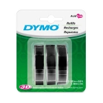 Fita para Rotulador Manual Dymo 9mm x 3,6m c/3 Unid Preto 1741670